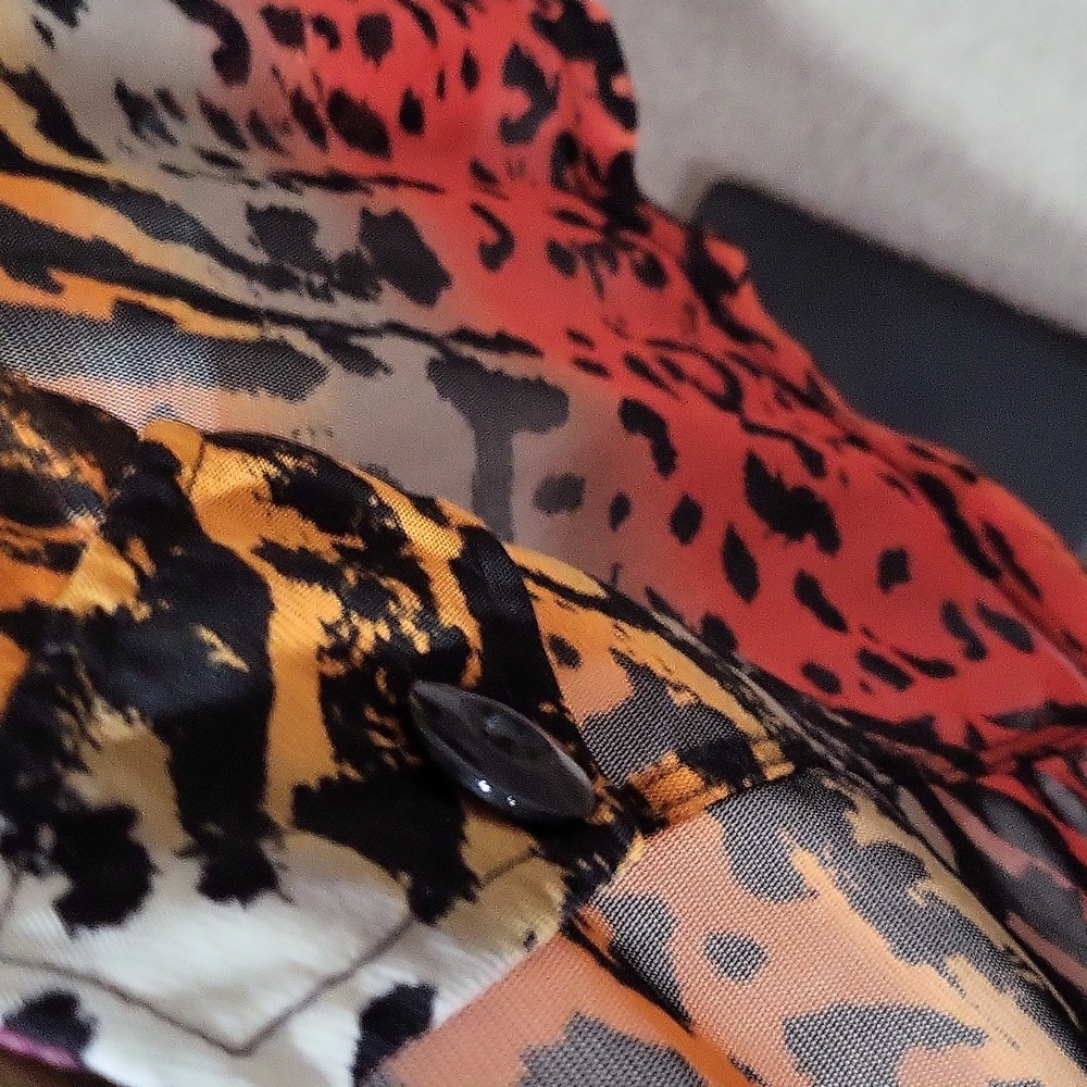 Multiples Top Ombre Animal Print Sheer Mesh Artsy Stretch, XL, Exellent conditio - Picture 3 of 6
